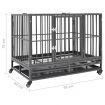 Dog Cage with Wheels Steel 92x62x76 cm