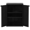Garden Storage Cabinet Black 65x45x88 cm PP Rattan