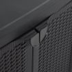 Garden Storage Cabinet Black 65x45x88 cm PP Rattan