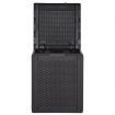 Garden Storage Box 90L Black PP Rattan