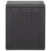 Garden Storage Box 90L Black PP Rattan