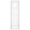 Gabion Basket Posts 2 pcs 40x40x140 cm Iron