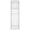 Gabion Basket Posts 2 pcs 40x40x140 cm Iron