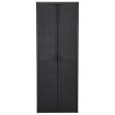 Garden Storage Cabinet Black 65x45x172 cm PP Rattan