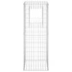 Gabion Basket Posts 2 pcs 50x50x140 cm Iron