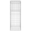 Gabion Basket Posts 2 pcs 50x50x140 cm Iron