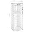 Gabion Basket Posts 2 pcs 50x50x140 cm Iron