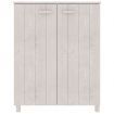 Shoe Cabinet "HAMAR" White 85x40x108 cm Solid Wood Pine