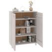 Shoe Cabinet "HAMAR" White 85x40x108 cm Solid Wood Pine