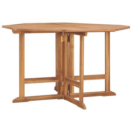 Folding Garden Dining Table 110x110x75 cm Solid Wood Teak