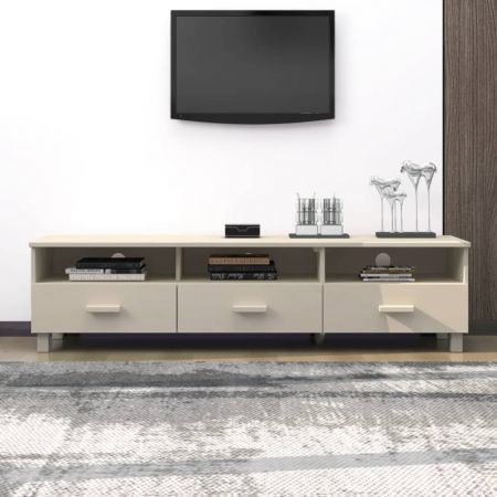 TV Cabinet "HAMAR" Honey Brown 158x40x40 cm Solid Wood Pine