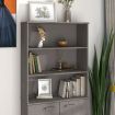 Top for Highboard&quot;HAMAR&quot; Light Grey 85x35x100cm Solid Wood Pine