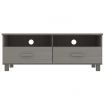 TV Cabinet "HAMAR" Light  Grey 106x40x40 cm Solid Wood Pine