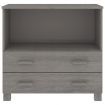 Sideboard "HAMAR" Light Grey 85x35x80 cm Solid Wood Pine