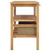 Bathroom Vanity Cabinet with 3 Baskets Solid Wood Teak 132x45x75 cm