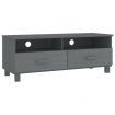 TV Cabinet "HAMAR" Dark Grey 106x40x40 cm Solid Wood Pine