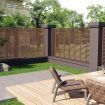 Louver Fence WPC 180x180 cm Brown