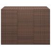 Garden Cushion Box PE Rattan 145x100x103 cm Brown