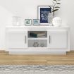 TV Cabinet High Gloss White 102x35x45 cm Engineered Wood