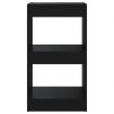 Book Cabinet/Room Divider Black 40x30x72 cm