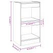 Book Cabinet/Room Divider Black 40x30x72 cm