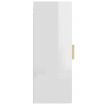 Hanging Wall Cabinet High Gloss White 34.5x34x90 cm