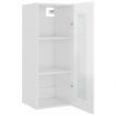 Hanging Wall Cabinet High Gloss White 34.5x34x90 cm