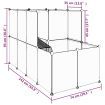 Small Animal Cage Black 142x74x93 cm PP and Steel