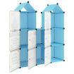 Cube Storage Cabinet for Kids with 8 Cubes Blue PP