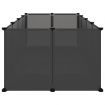 Small Animal Cage Black 144x74x46.5 cm PP and Steel