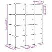 Cube Storage Cabinet for Kids with 12 Cubes Pink PP