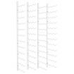 Wall Mounted Wine Rack for 36 Bottles 2 pcs White Iron