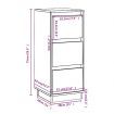 Sideboards 2 pcs 32x34x75 cm Solid Wood Pine