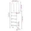 Pool Ladder 54x38x211 cm 304 Stainless Steel