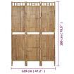 3-Panel Room Divider Bamboo 120x180 cm