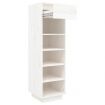 Shoe Cabinet White 34x30x105 cm Solid Wood Pine