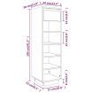 Shoe Cabinet White 34x30x105 cm Solid Wood Pine