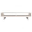 Monitor Stand White 60x27x14 cm Solid Wood Pine