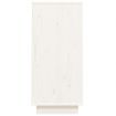 Console Cabinet White 60x34x75 cm Solid Wood Pine