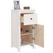 Sideboard White 40x35x80 cm Solid Wood Pine
