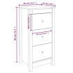 Sideboards 2 pcs Black 40x35x80 cm Solid Wood Pine