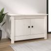 Shoe Cabinet White 70x38x45.5 cm Solid Wood Pine