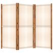 3-Panel Room Divider Cream White 210x180 cm