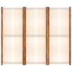 3-Panel Room Divider Cream White 210x180 cm