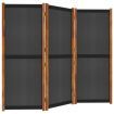 3-Panel Room Divider Black 210x180 cm