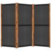 3-Panel Room Divider Black 210x180 cm