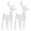 Christmas Reindeers 2 pcs Warm White 80 LEDs Acrylic