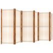 6-Panel Room Divider Cream White 420x180 cm