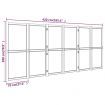 6-Panel Room Divider Cream White 420x180 cm