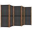 5-Panel Room Divider Black 350x180 cm